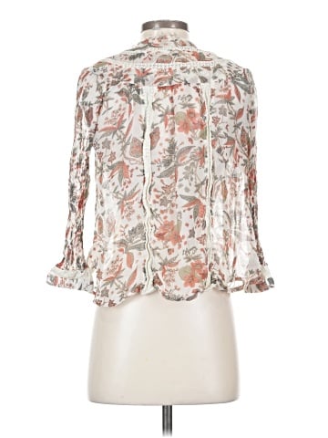 Feathers 3/4 Sleeve Blouse (view 2)