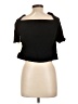 Fanco 100% Viscose Black Short Sleeve Blouse Size L - photo 2