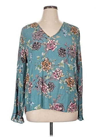 Karen Kane Long Sleeve Blouse (view 1)