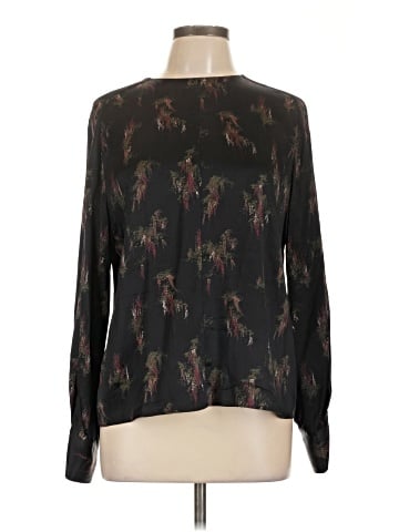 Vince. Long Sleeve Silk Top (view 1)