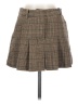MNG Plaid Brown Casual Skirt Size 2 - photo 1