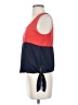 A'gaci Color Block Red Sleeveless Blouse Size S - photo 5