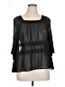 Mudd 100% Polyester Black 3/4 Sleeve Blouse Size XL - photo 1