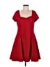 Torrid Solid Red Casual Dress Size Lg Plus (0) - photo 1
