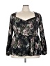Torrid Black 3/4 Sleeve Blouse Size 3X Plus (3) - photo 1