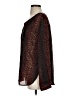 Bob Mackie 100% Polyester Animal Print Brown 3/4 Sleeve Blouse Size XS - photo 5