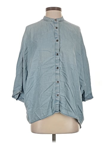 Noisy May 3/4 Sleeve Button-Down Shirt (view 1)