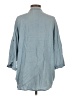 Noisy May 100% Lyocell Blue 3/4 Sleeve Button-Down Shirt Size XS - photo 2