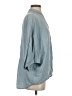 Noisy May 100% Lyocell Blue 3/4 Sleeve Button-Down Shirt Size XS - photo 4