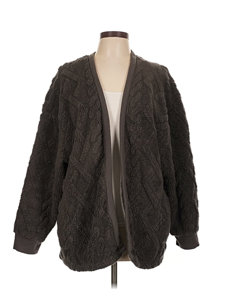 Pre-owned Cuddl Duds Cardigan Sweater In Brown
