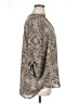 Cure 100% Polyester Chevron-herringbone Gray 3/4 Sleeve Blouse Size 1X - photo 4