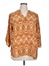 Cure 100% Polyester Orange 3/4 Sleeve Blouse Size 1X - photo 1