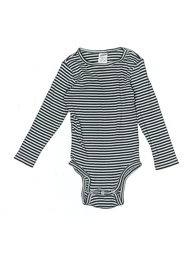 Pre-owned H&m Babies' Long Sleeve Onesie In Black