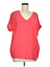 First Love Red Short Sleeve Blouse Size M - photo 1