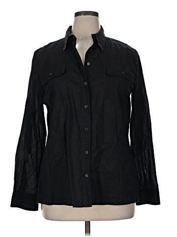 Jones New York Signature Long Sleeve Button-Down Shirt (view 1)