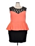 Dots Orange Cocktail Dress Size 3X - photo 1
