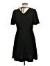 Bobeau Solid Black Casual Dress Size L - photo 2