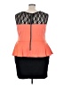 Dots Orange Cocktail Dress Size 3X - photo 2