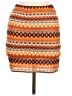 Shein Print Orange Casual Skirt Size 6 - photo 1