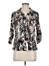 Notations Animal Print Silver 3/4 Sleeve Blouse Size M (petite) - photo 1