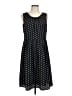 Talbots 100% Polyester Polka Dots Black Casual Dress Size 12 - photo 1