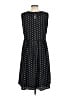 Talbots 100% Polyester Polka Dots Black Casual Dress Size 12 - photo 2