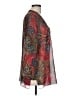 Chico's Paisley Multi Color Burgundy Long Sleeve Blouse Size Lg (2) - photo 4