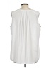 Curves 360 by NYDJ 100% Polyester White Sleeveless Blouse Size L - photo 2