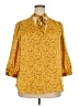 Cato 100% Polyester Yellow 3/4 Sleeve Blouse Size 18/20W - photo 1