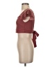 Shein Burgundy Short Sleeve Top Size 4 - photo 5