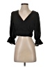 Shein 100% Polyester Black 3/4 Sleeve Blouse Size S - photo 1
