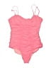 Ulla Johnson Solid Pink One Piece Swimsuit Size L - photo 1