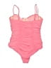 Ulla Johnson Solid Pink One Piece Swimsuit Size L - photo 2