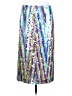 Le Superbe 100% Polyester Metallic Silver Formal Skirt Size S - photo 1