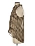 Toska 100% Polyester Chevron-herringbone Brown Sleeveless Blouse Size XS - photo 5
