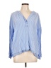 Joie 100% Viscose Blue Long Sleeve Henley Size L - photo 1