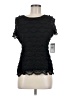 Chaus Black Short Sleeve Top Size 6 - photo 1