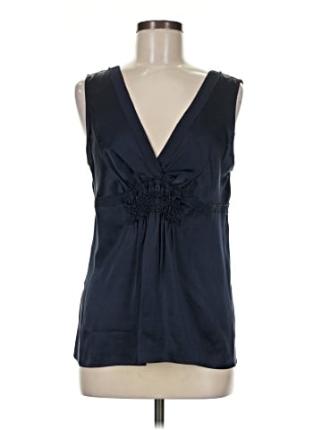 BCBGMAXAZRIA Sleeveless Silk Top (view 1)