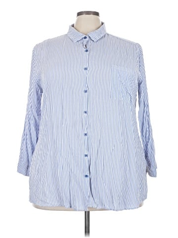 Solitaire 3/4 Sleeve Button-Down Shirt (view 1)