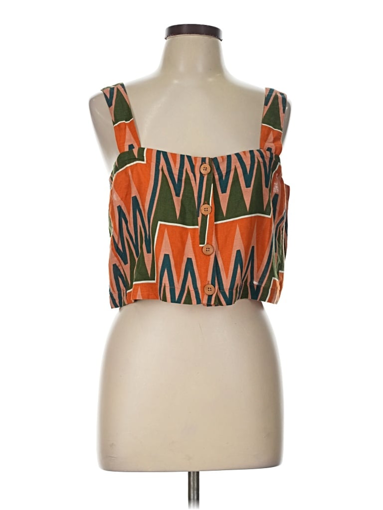 Pre-owned Veronica Beard Jeans Sleeveless Blouse In Orange