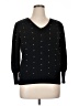 Daniel Rainn Polka Dots Black Pullover Sweater Size 1X - photo 1