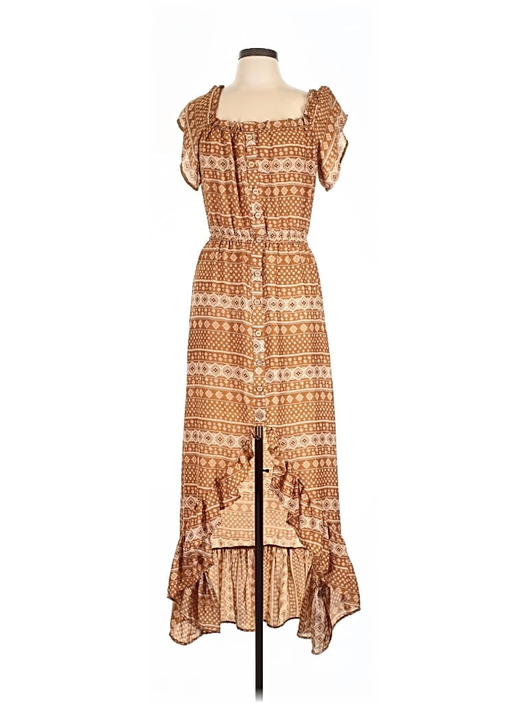 Pre-owned Dress Forum Casual Dress In Brown