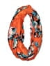 Contempo 100% Polyester Floral Orange Scarf One size - photo 1