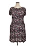 Connected Apparel Floral Black Casual Dress Size 16 - photo 1