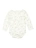 Unbranded Floral Ivory Long Sleeve Onesie Size 6-9 mo - photo 1