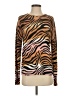 Tribal Animal Print Brown Pullover Sweater Size S (petite) - photo 1