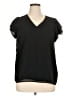 Aifer 100% Polyester Black Short Sleeve Blouse Size XL - photo 1