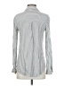 The Workshop 100% Rayon Stripes Gray Long Sleeve Button-Down Shirt Size S - photo 2