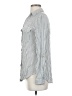 The Workshop 100% Rayon Stripes Gray Long Sleeve Button-Down Shirt Size S - photo 5
