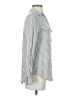 The Workshop 100% Rayon Stripes Gray Long Sleeve Button-Down Shirt Size S - photo 4